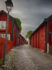 This picture was taken in "gamla stan" in Vesterås Sweden. The houses are about 400 years old. This picture was taken in "gamla stan" in Vesterås Sweden. The houses are about 400 years old.