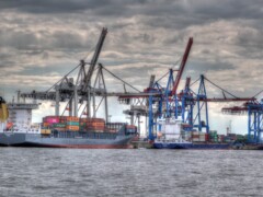 Containerterminal Elbe Hamburg Germany Containerterminal Elbe Hamburg Germany