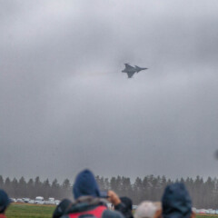 Saab JAS 39 Gripen while a flight show in Värmland.