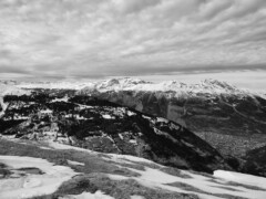 This picture shows a view from Churer Joch down to Chur in Graubünden Switzerland This picture shows a view from Churer Joch down to Chur in Graubünden Switzerland